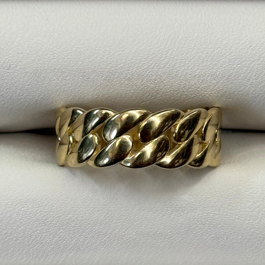 14k 8mm Cuban Link Ring