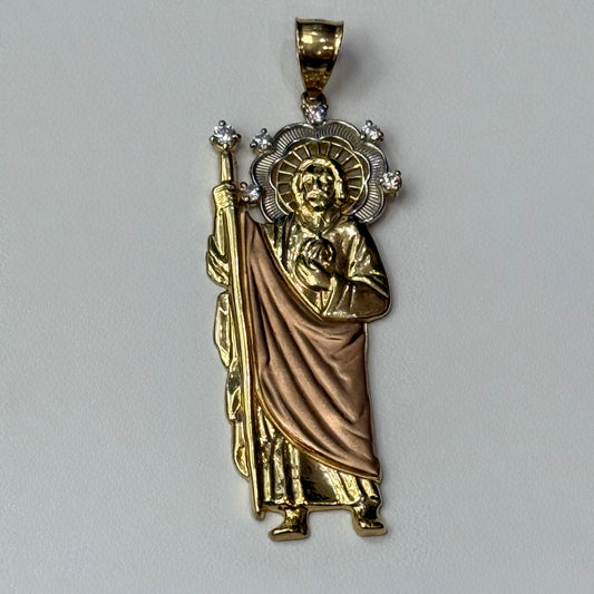 14k Tri-Color San Judas Pendant