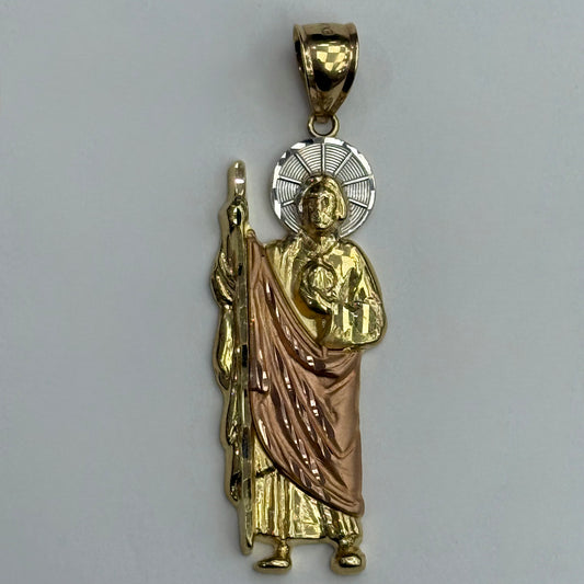 14k Tri Color San Judas Pendant