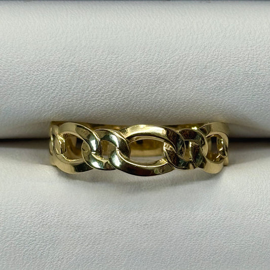 14k 5mm Figaro Link Ring