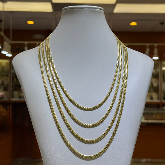 14k 4mm Solid Miami Cuban Chain