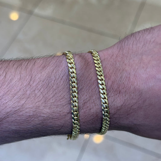 10k 5mm Solid Miami Cuban Bracelet