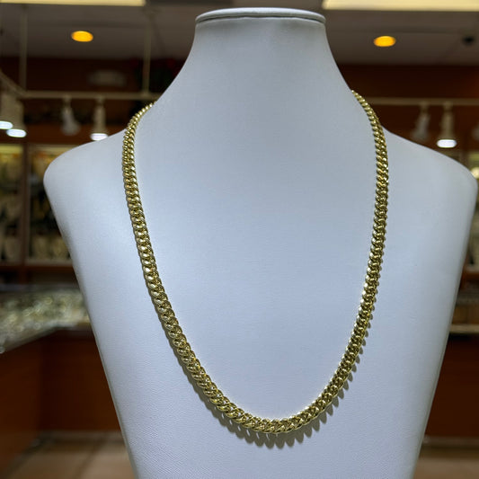 10k 7mm Semi Solid Miami Cuban Chain