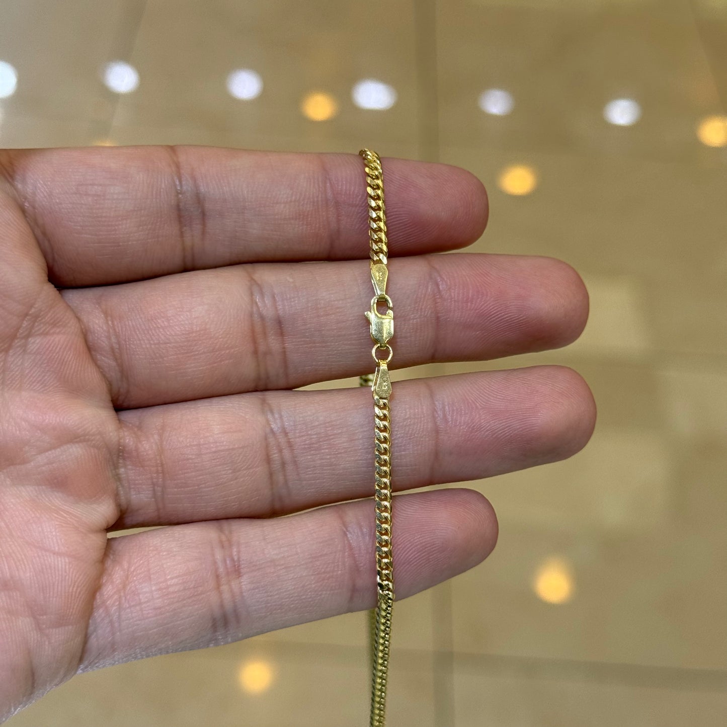 14k 2mm Solid Miami Cuban Chain