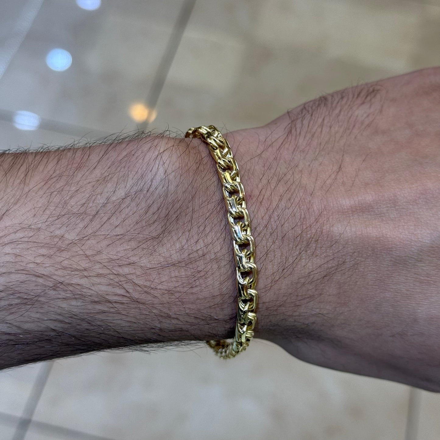 14k 6mm Chino Link Bracelet