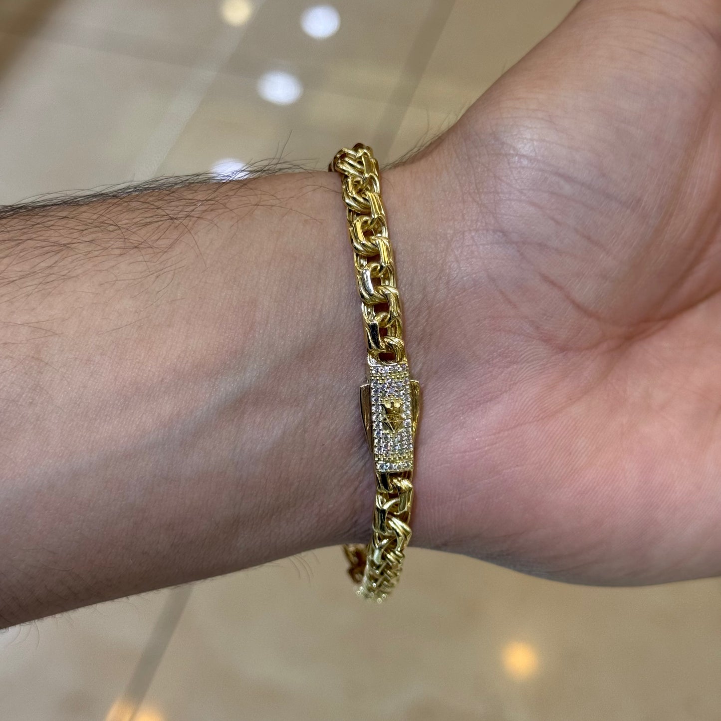 14k 6mm Chino Link Bracelet