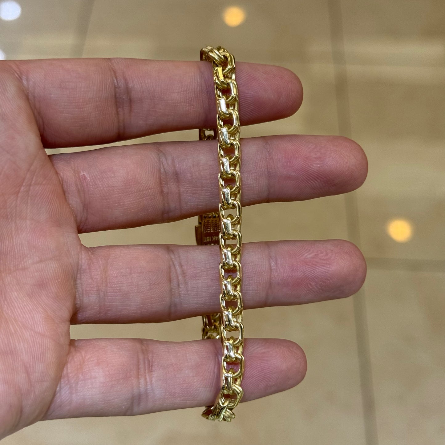 14k 6mm Chino Link Bracelet