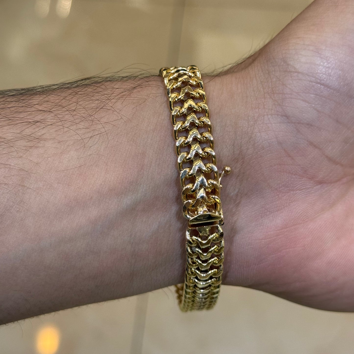 14k 10mm Chino Link ID Bracelet