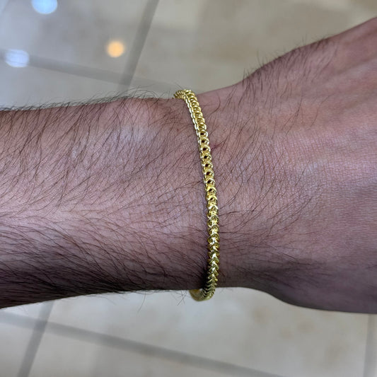 14k 3mm Franco Bracelet