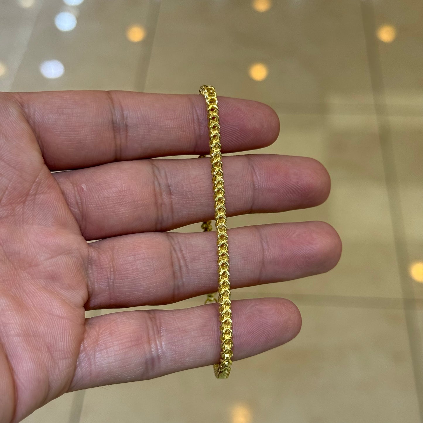 14k 3mm Franco Bracelet