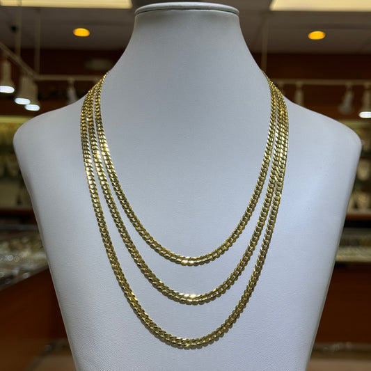 14k 5mm Solid Cuban Link Chain