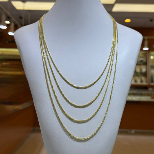 14k 2mm Solid Franco Chain