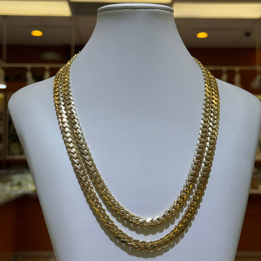 14k 8mm Semi Solid Miami Cuban Chain