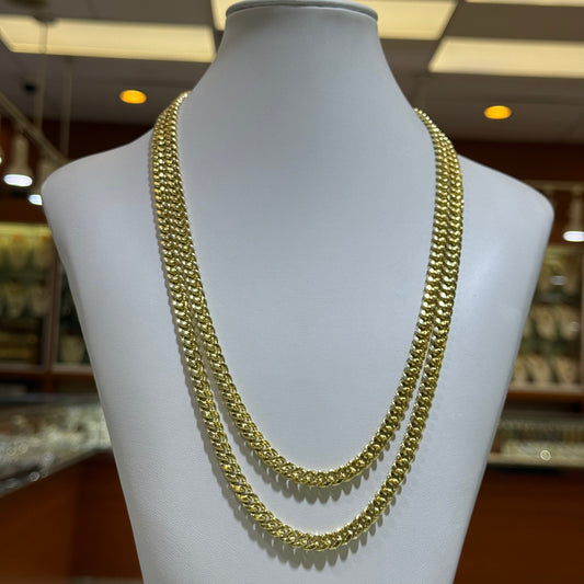 14k 7mm Semi Solid Miami Cuban Chain