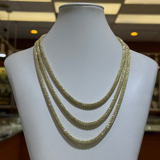 14k 4mm Icy Link Chain