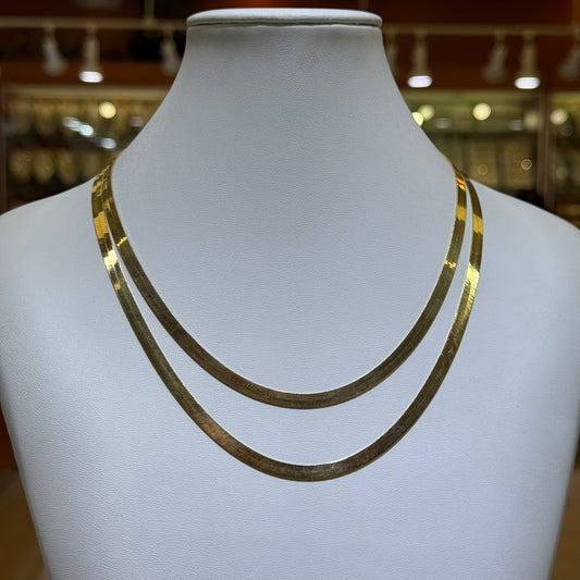 14k 5mm Herringbone Necklace