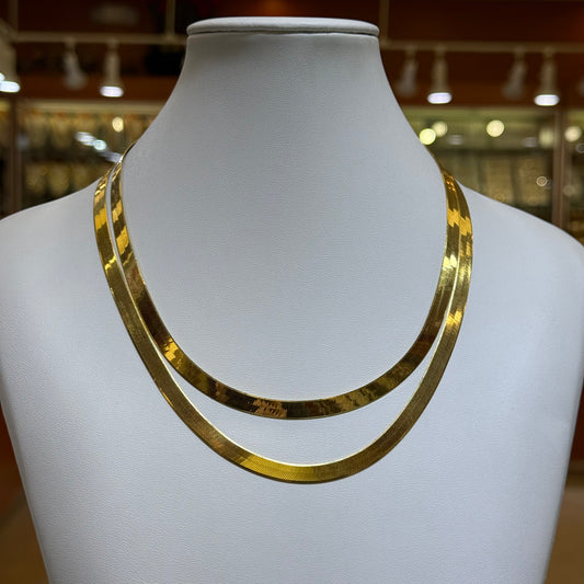 10k 6mm Herringbone Necklace