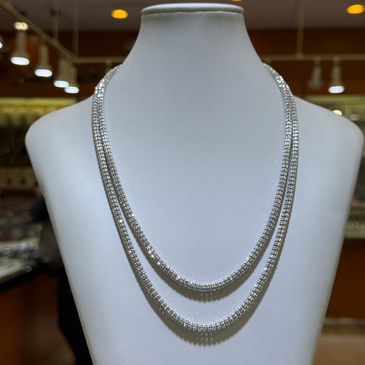 10k 5mm White Gold Icy Link Chain