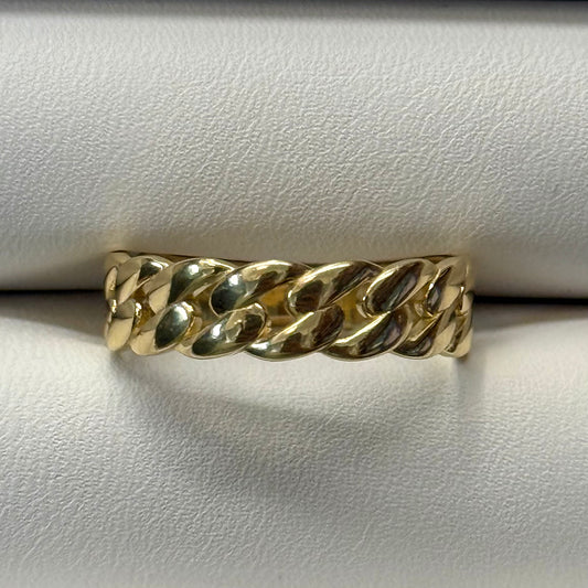 14k 6mm Cuban Link Ring