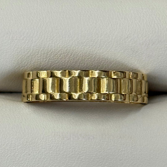 14k 5mm Presidential Link Ring