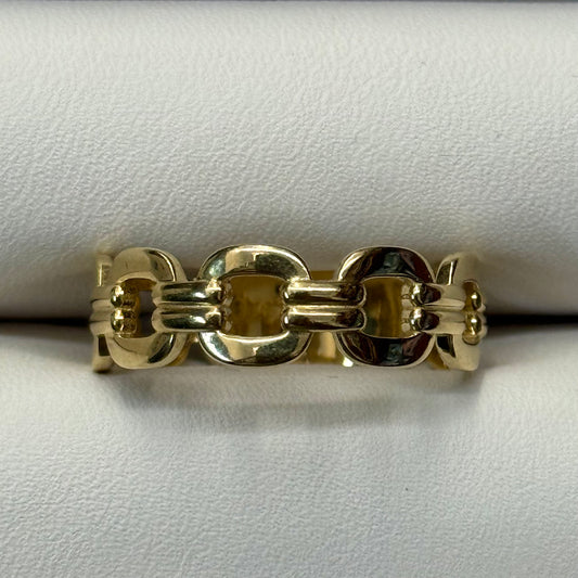 14k 7mm Anchor Link Ring