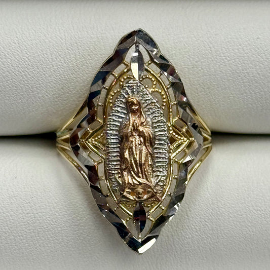 14k 2-Tone Virgin Mary Ring