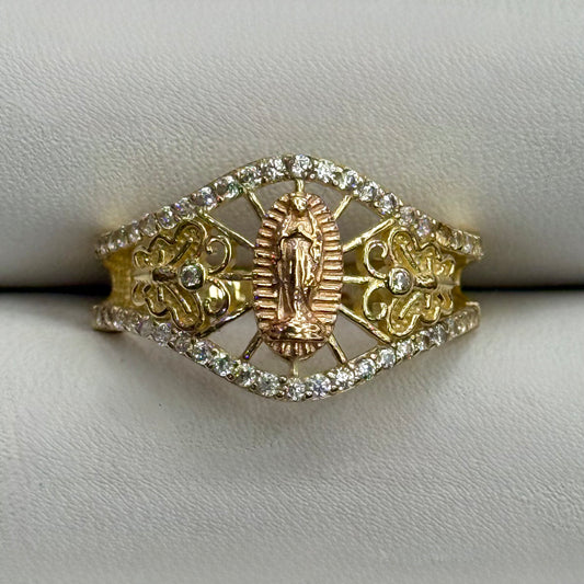 14k 2-Tone Virgin Mary Ring