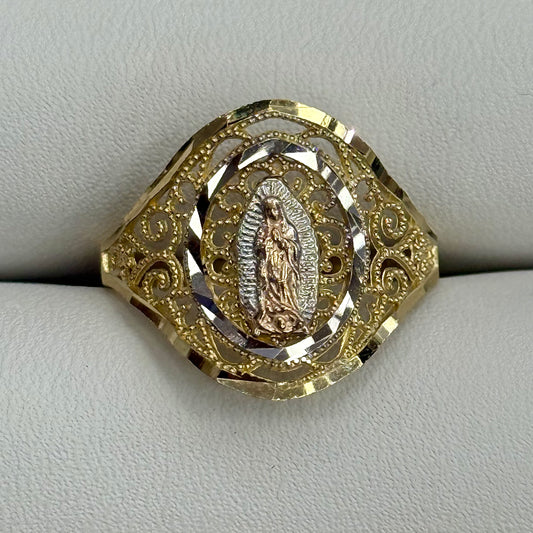 14k 2-Tone Virgin Mary Ring