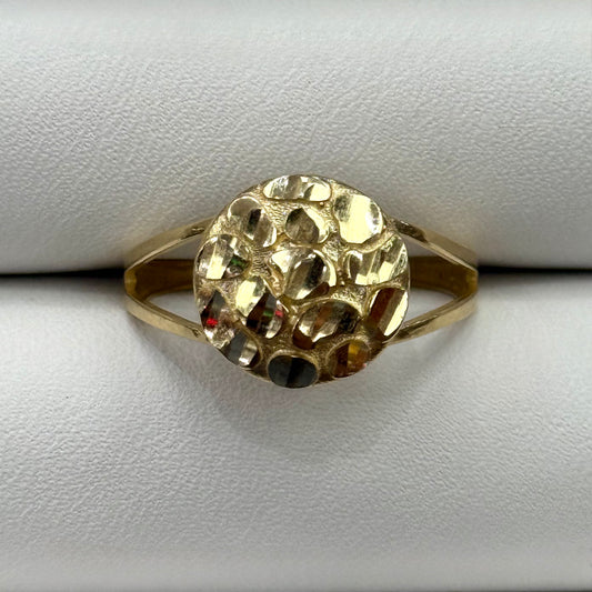 14k Circle Nugget Ring