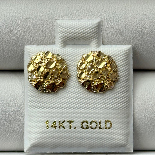 14k Small Nugget Earrings