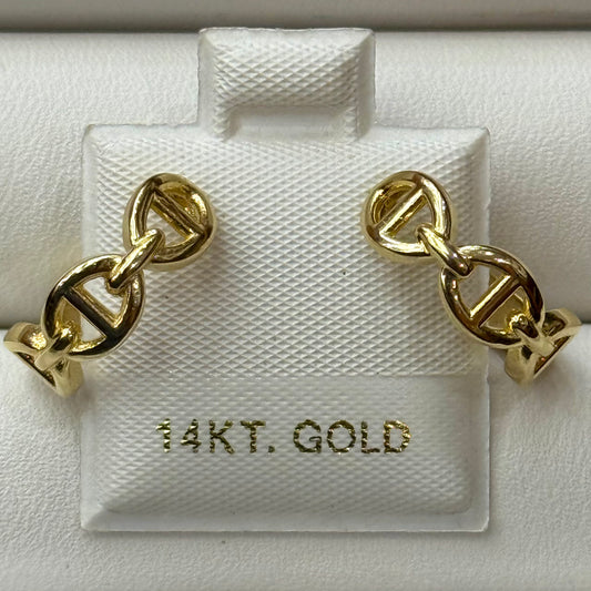 14k Mariner Link Hoops
