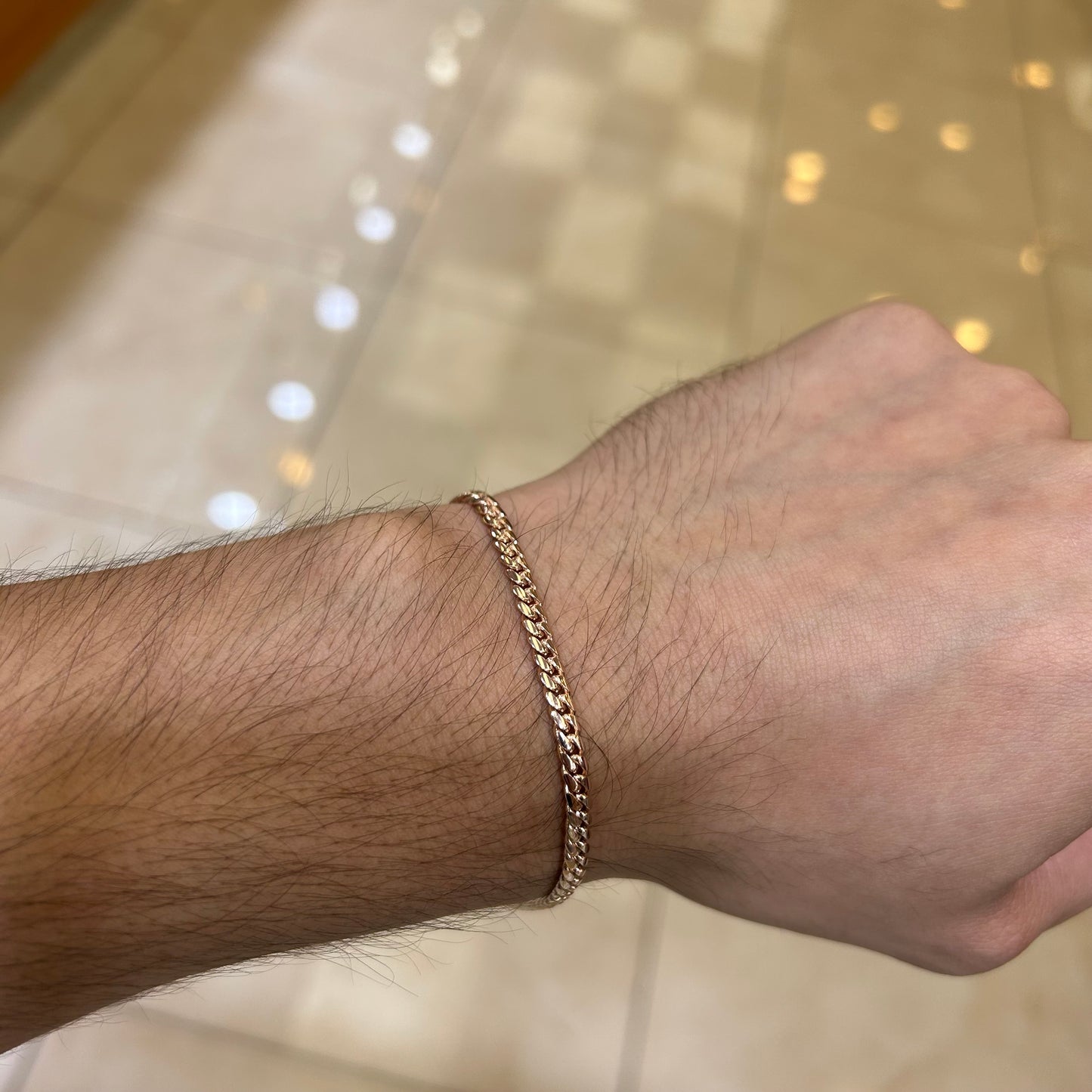 14k 4mm Solid Rose Gold Miami Cuban Bracelets