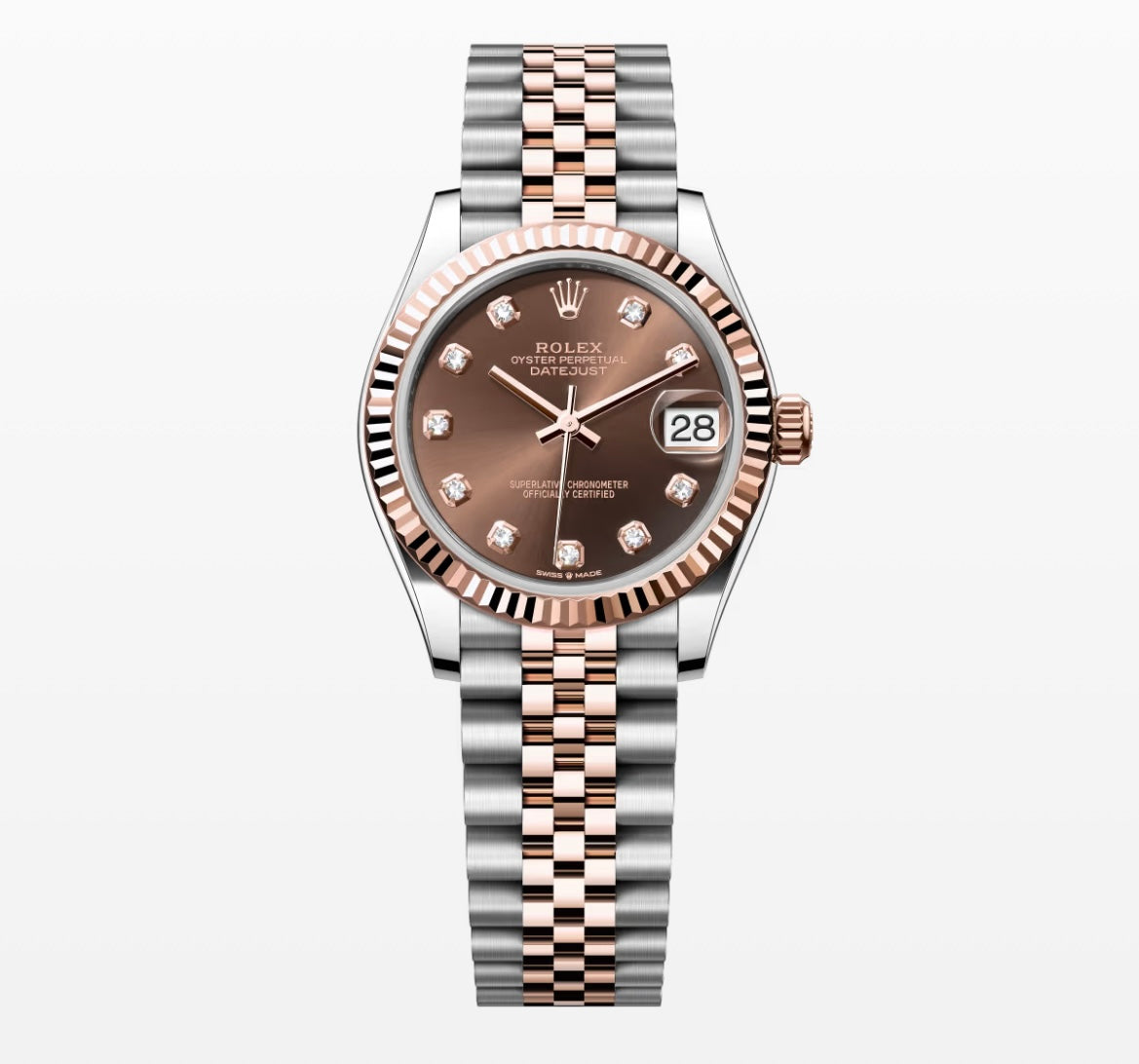 New 2-Tone Rose Gold Chocolate Diamond Datejust