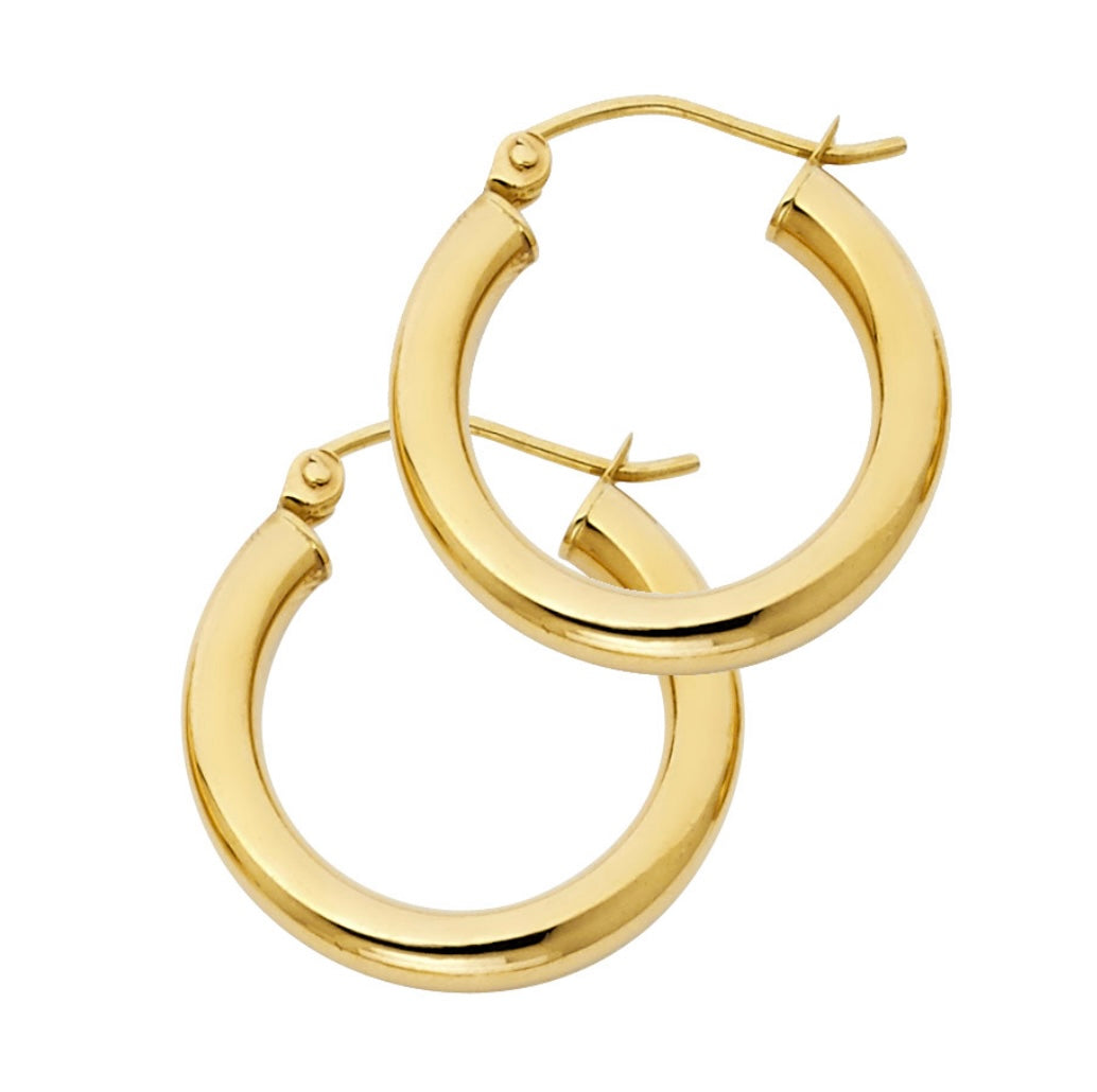 14k 3mm Yellow Gold Hoop Earring