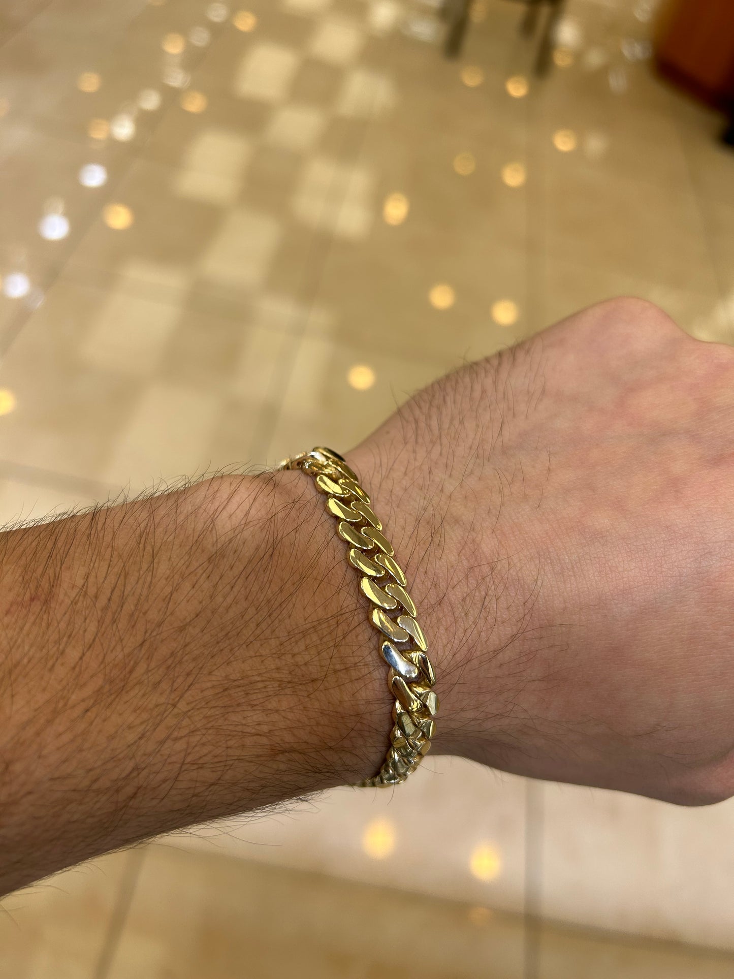 14k 8mm Semi Solid Miami Cuban Bracelet