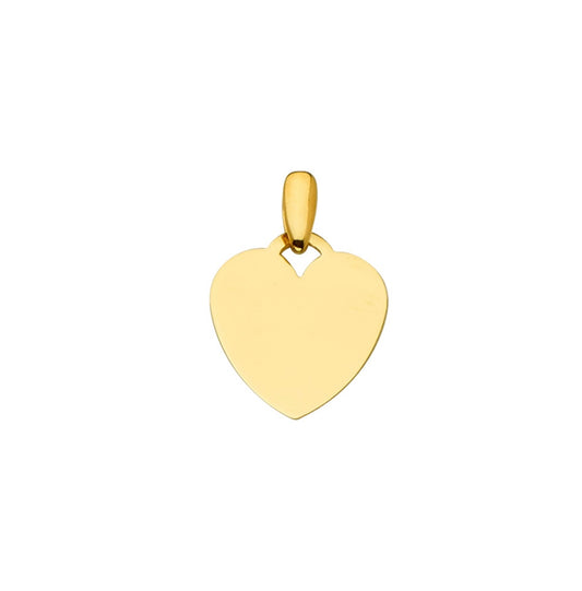 14k Engravable Heart Pendant