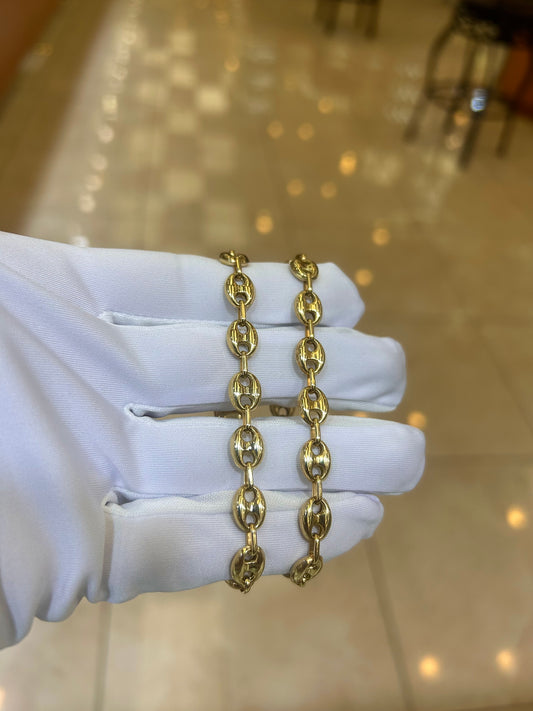 14k 7mm Puffy Gucci Link Bracelet