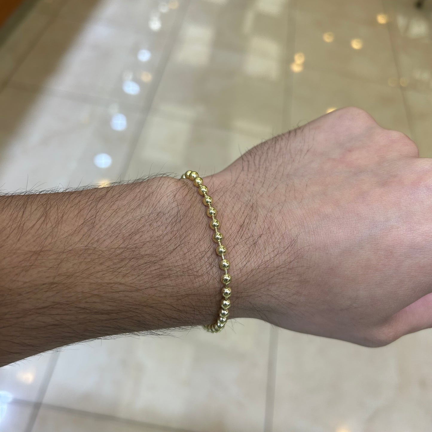 14k 4mm Solid Ball Bracelet