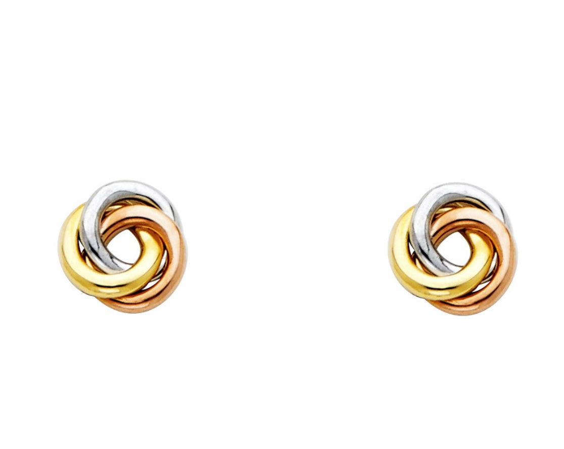 14k Tri Color Earring