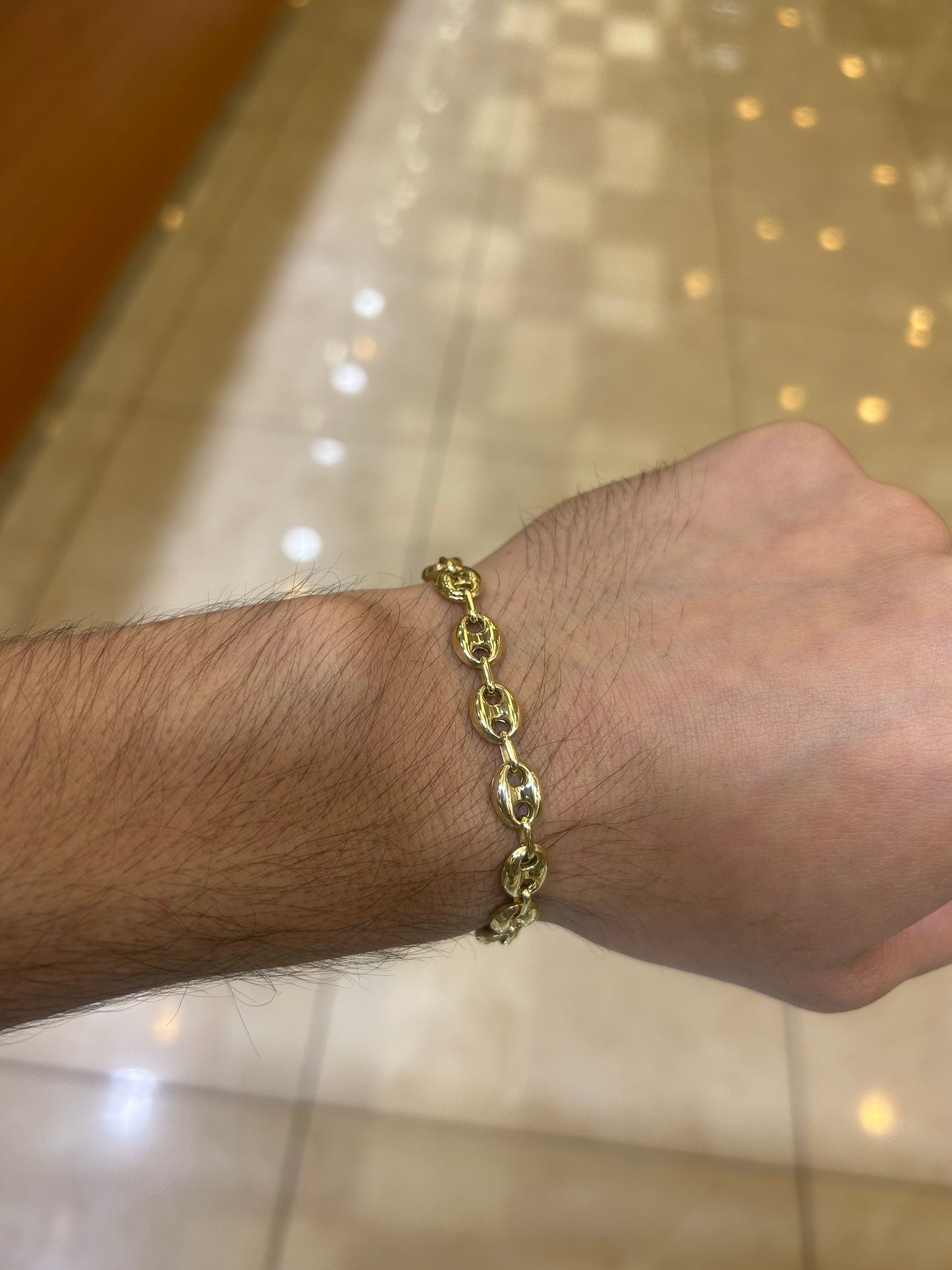 14k 7mm Puffy Gucci Link Bracelet