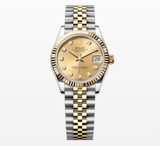 New 2-Tone 31mm Champagne Diamond Datejust