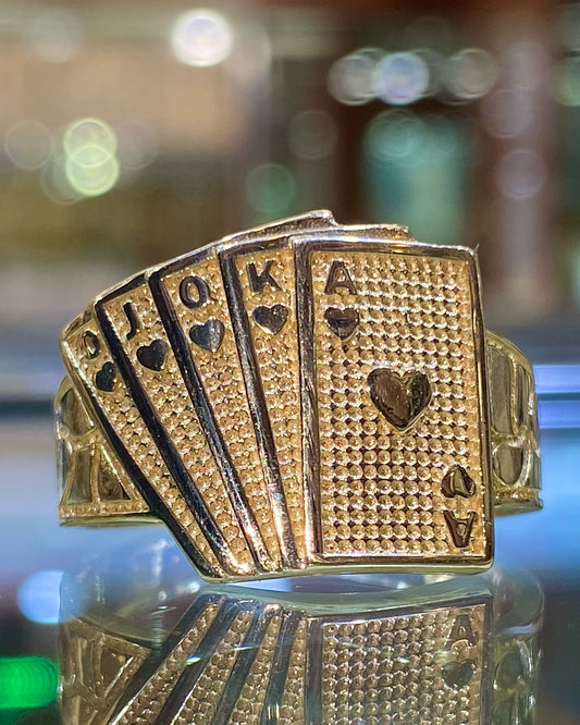 14k Men’s Ace Card Ring