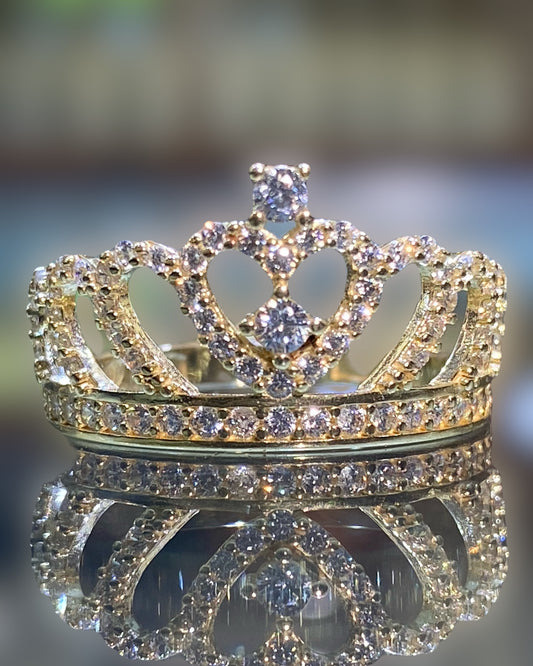 14k Sweet heart crown