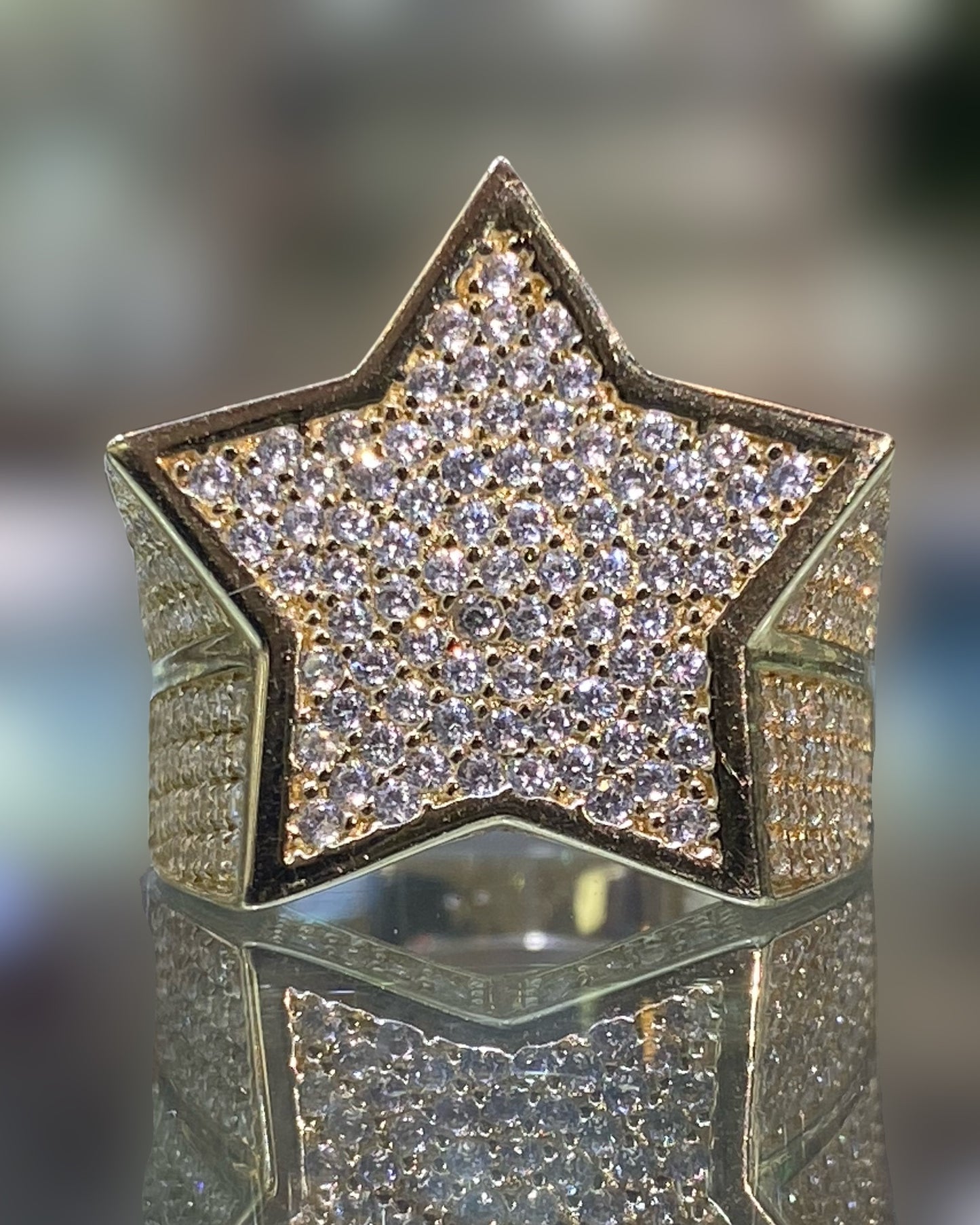 14k Star c/z Ring