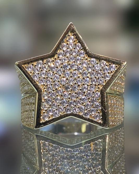 14k Star c/z Ring