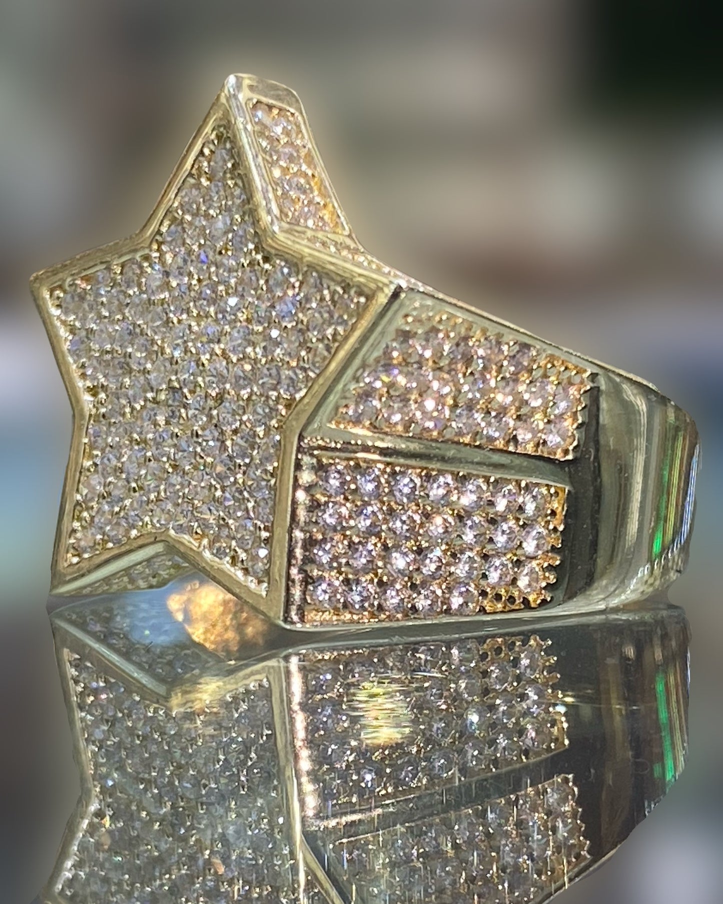 14k Star c/z Ring