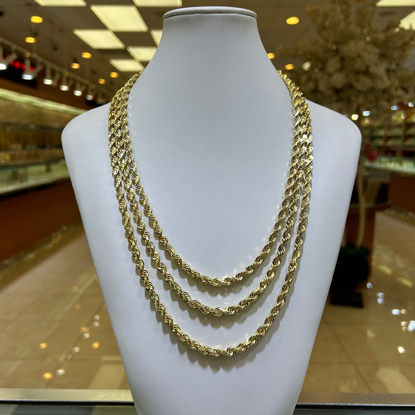 14k 6mm Solid Rope Chain