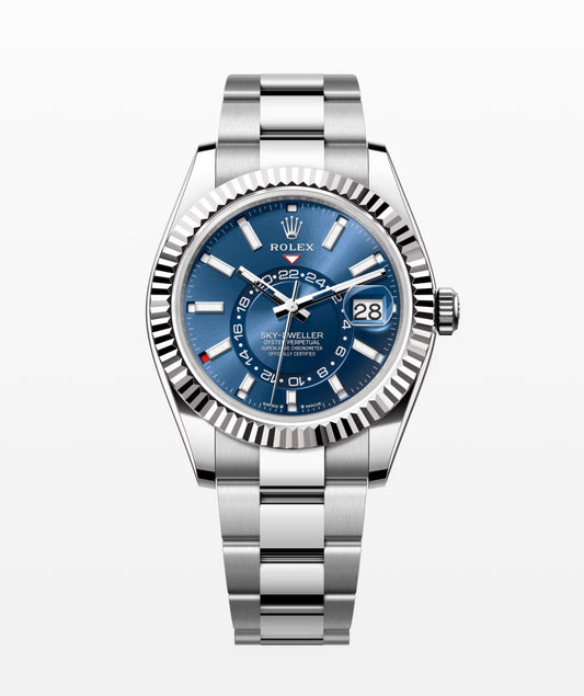 New Stainless Steel Blue Dial Sky-Dweller