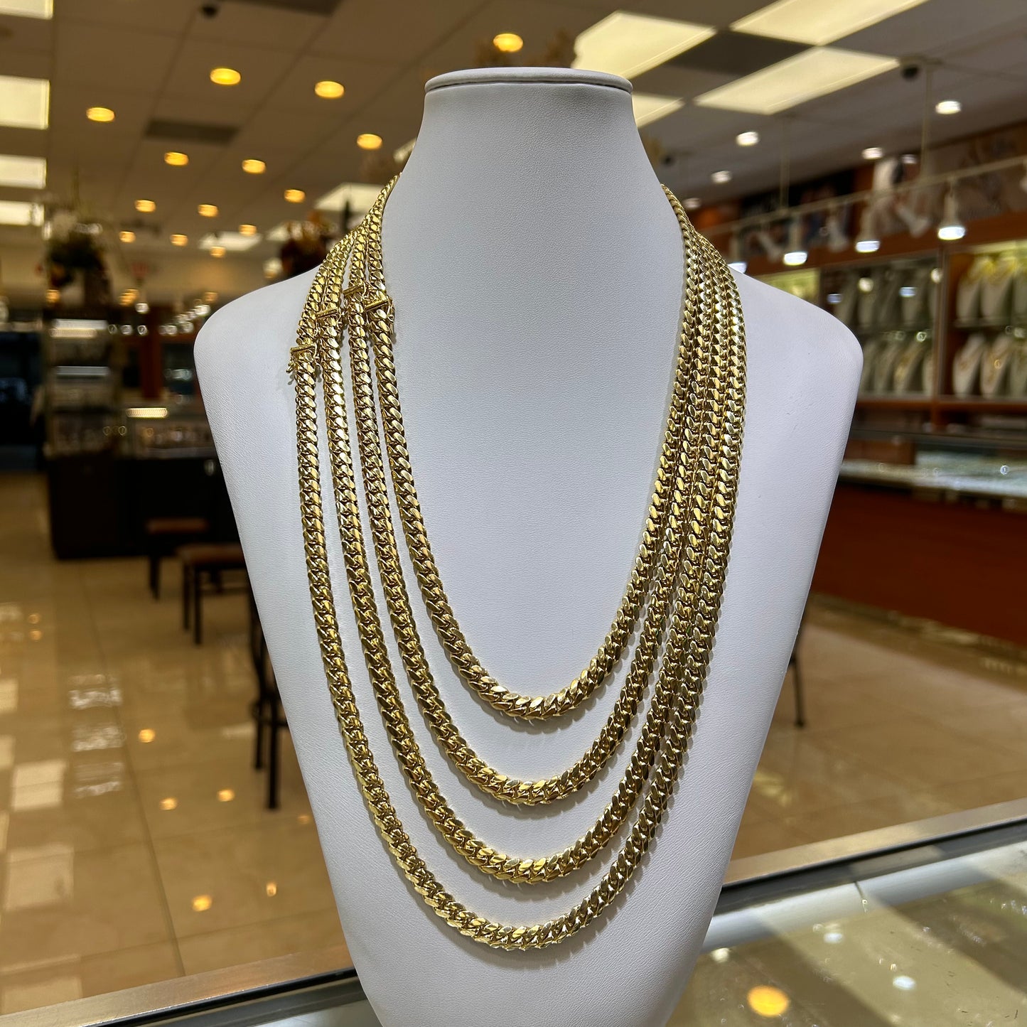 14k 7mm Solid Miami Cuban Chain