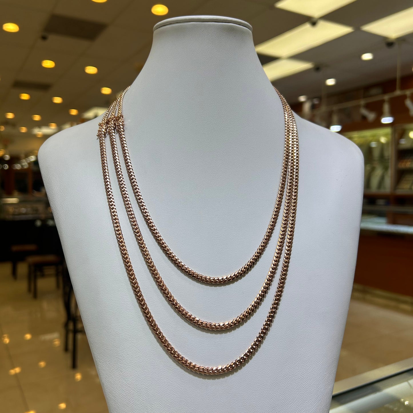 14k 4mm Solid Rose Gold Miami Cuban Chain